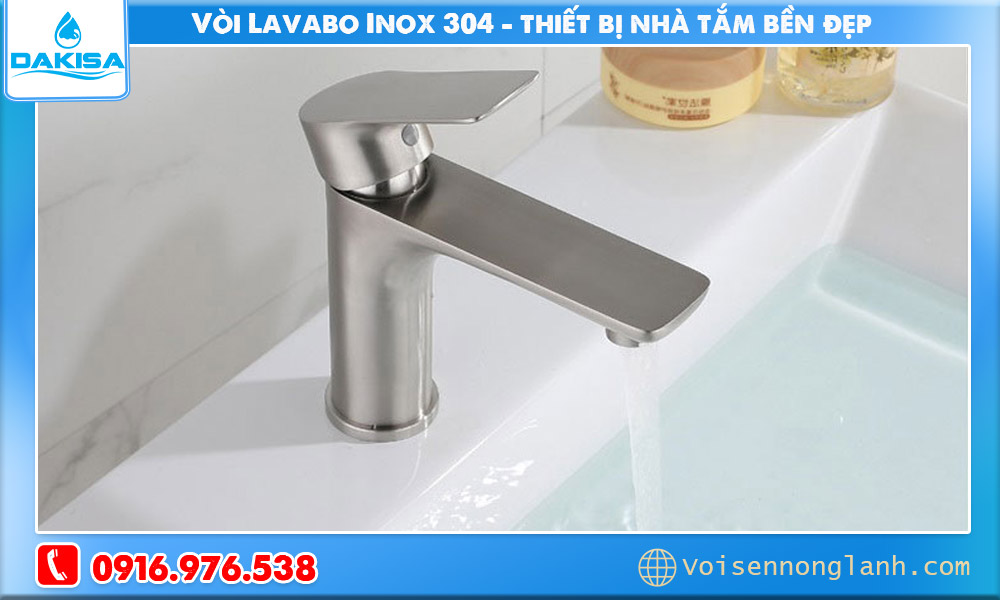 Vòi Lavabo Inox 304 - thiết bị nhà tắm bền đẹp